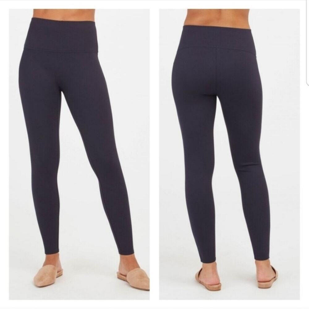 SPANX Women's Ponte Ankle Leggings in Black size Medium Petite NWOT